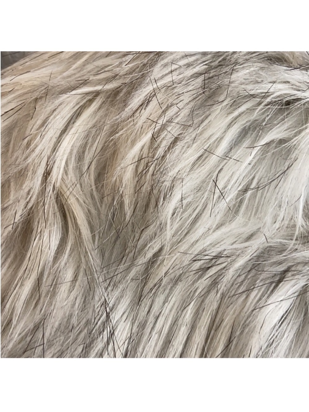 TOPSHOP Faux Fur Shag Jacket Coat 8 Gray - Picture 7 of 12